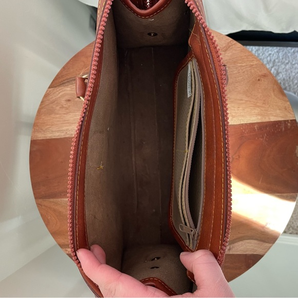 Vintage Dooney & Bourke Pebbled Leather Satchel Handbag - Picture 5 of 7